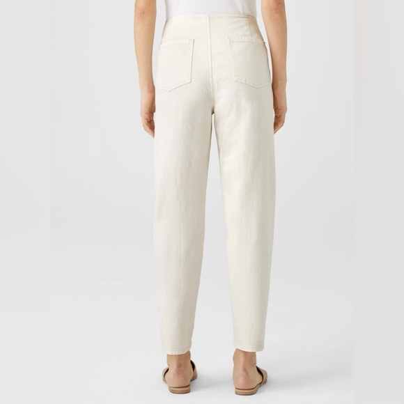NWOT Eileen Fisher Undyed Organic Cotton Denim Tapered Pant - Picture 2 of 10